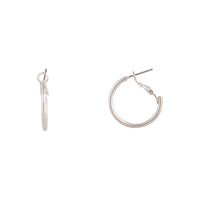 Rhodium 20mm Hoop Earrings - link has visual effect only