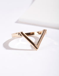 Gold Plain Arrow Ring - link has visual effect only
