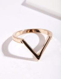 Gold Plain Arrow Ring - link has visual effect only