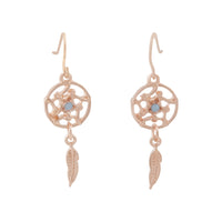 Rose Gold Mini Dreamcatcher Earrings - link has visual effect only
