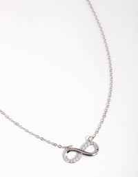 Silver Crystal Infinity Pendant Necklace - link has visual effect only
