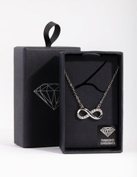 Silver Crystal Infinity Pendant Necklace - link has visual effect only