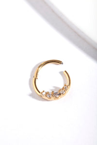 Gold Plated Surgical Steel Diamante Clicker Earring - link has visual effect only