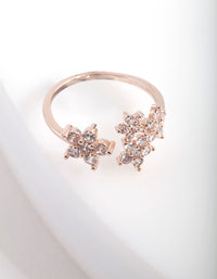 Rose Gold Cubic Zirconia Snake Wrap Ring - link has visual effect only