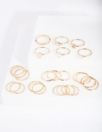 Gold Textured Synthetic Opal Ring 24-Pack - link has visual effect only