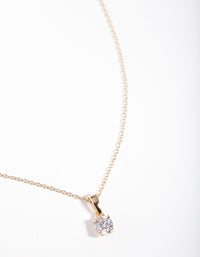 Gold Plated Sterling Silver Cubic Zirconia 1/2 Carat Bale Necklace - link has visual effect only