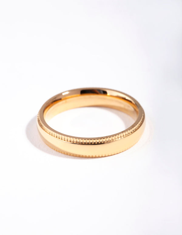 Gold Plated Surgical Steel Simple Band Ring