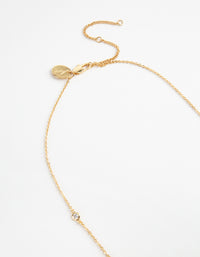 Gold-Plated Seven Crystal Necklace - link has visual effect only