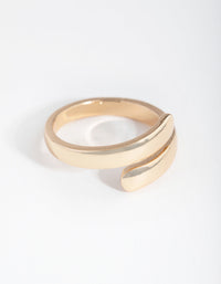 Gold Smooth Wrap Ring - link has visual effect only
