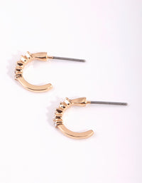 Gold Micro Diamante Hoop Earrings - link has visual effect only