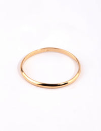 Gold Plated Sterling Silver Plain Ring - link has visual effect only