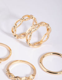Gold Diamante Ring 8-Pack - link has visual effect only