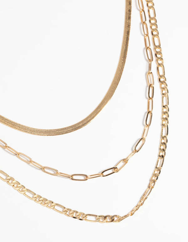 Gold Plated Chain Necklace Pack