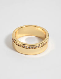 Gold Plated Cubic Zirconia Ring - link has visual effect only