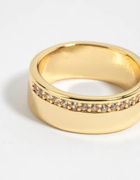 Gold Plated Cubic Zirconia Ring - link has visual effect only