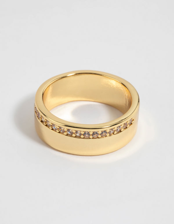 Gold Plated Cubic Zirconia Ring