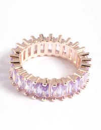 Rose Gold Lilac Cubic Zirconia Ring - link has visual effect only