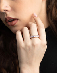 Rose Gold Lilac Cubic Zirconia Ring - link has visual effect only