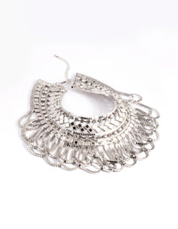 Rhodium Diamante Aztec Drape Collar Necklace - link has visual effect only