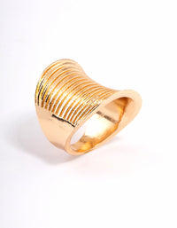 Gold Elongated Band Ring - link has visual effect only