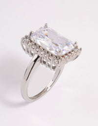 Silver Squared Halo Ring - link has visual effect only