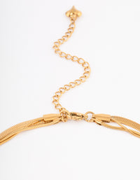 Gold Plated Max Width Snake Layered Necklace - link has visual effect only