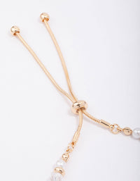 Gold Mixed Pearl & Facet Toggle Bracelet - link has visual effect only
