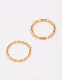 Gold Plated Titanium Sleeper Earrings 8mm - link has visual effect only