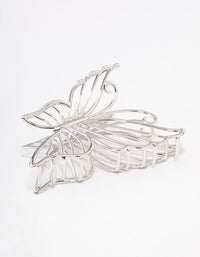 Rhodium Detail Butterfly Hair Claw Clip - link has visual effect only