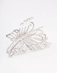 Rhodium Detail Butterfly Hair Claw Clip - link has visual effect only