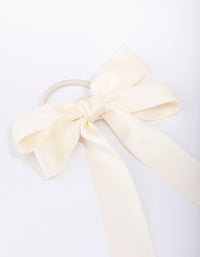 Large Cream Bow Hair Tie - link has visual effect only