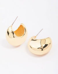 Gold Plated Chunky Hoop Earrings - link has visual effect only