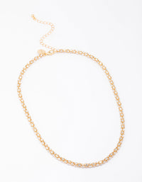 Gold Plated Diamante Fireball Chain Necklace - link has visual effect only