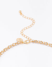 Gold Plated Diamante Fireball Chain Necklace - link has visual effect only
