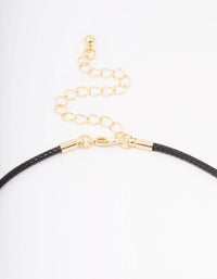 Gold Heart Cord Necklace - link has visual effect only