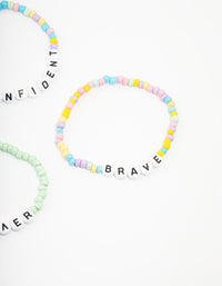 Pastel Beaded Brave Bracelet 5-Pack - link has visual effect only