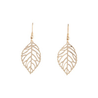 Gold Filigree Leaf Drop Earrings - link has visual effect only
