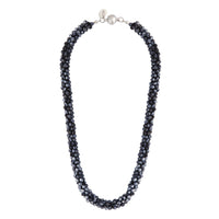 Midnight Navy Cut Out Bead Collar Necklace - link has visual effect only