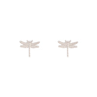 Rhodium Dragonfly Stud Earrings - link has visual effect only