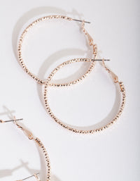 Rose Gold Textured Hoop Pack - link has visual effect only