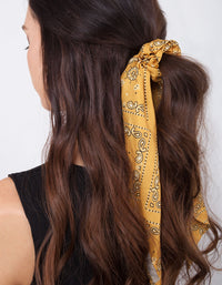 Yellow Paisley Scarf Scrunchie - link has visual effect only