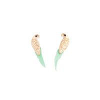 Gold Bird Feather Stud Earrings - link has visual effect only