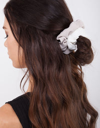 Floral Linen Scrunchie Pack - link has visual effect only