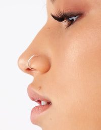Silver Faux Hoop Body Jewellery - link has visual effect only