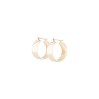 Gold Small Thick Hoop Earrings - link has visual effect only