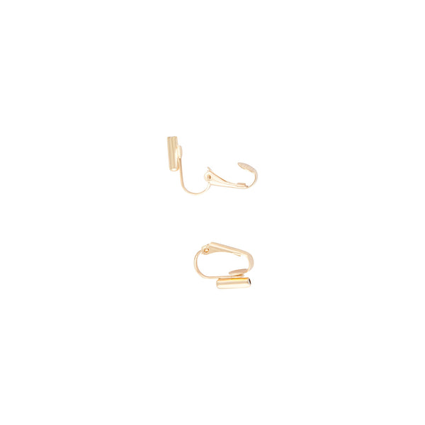 Gold Clip On Vertical Drop Earrings Converters