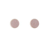 Rose Gold Pink Glitter Inlay Disc Earrings - link has visual effect only