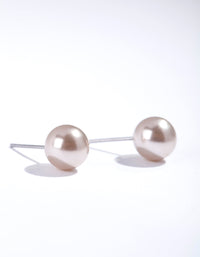 Silver Classic Ball Stud Earrings - link has visual effect only