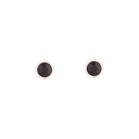 Black Round Stud Earrings - link has visual effect only