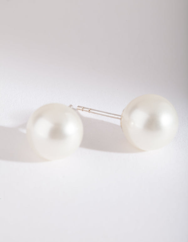 French Luxury Cotton Large Pearl Stud Earrings 2023 vintage Hepburn  High-Grade Paty Accessories For Womens Simple Design Jewelry - AliExpress